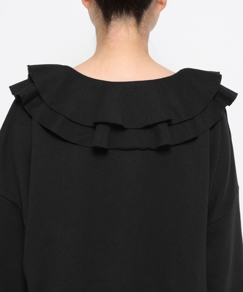 LOWRYS FARM（ローリーズファーム）の「フリルＺＩＰウラケ　636140（スウェット・レディース・グレー/アイボリー/ブラック・FREE）」の17枚目の写真