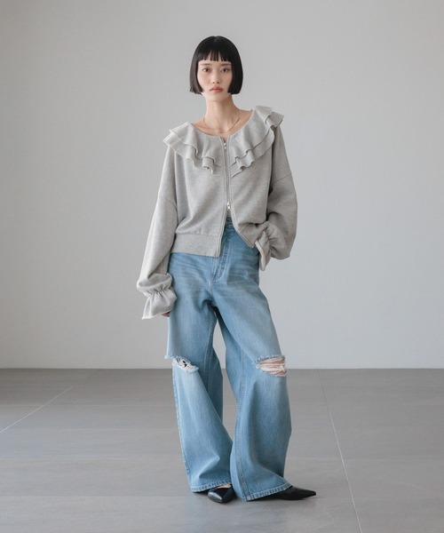 セール】フリルZIPウラケ 636140（スウェット）｜LOWRYS FARM