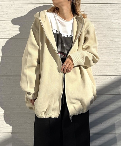 Q（キュー）の「スポンディッシュパーカー（パーカー・レディース・アイボリー/ブラック・MEDIUM）」の12枚目の写真