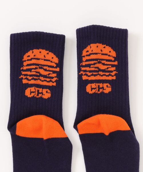 GROOVY COLORS（グルービーカラーズ）の「GCS HAMBURGER Socks（ソックス/靴下・キッズ・ネイビー/グリーン/ブラウン/グレー・SMALL/LARGE/MEDIUM）」の5枚目の写真
