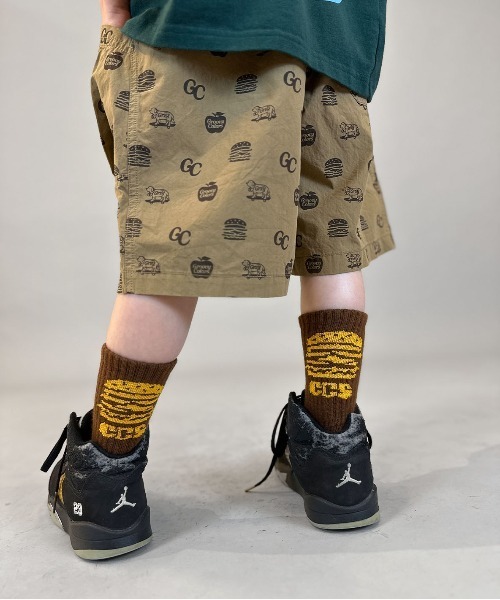 GROOVY COLORS（グルービーカラーズ）の「GCS HAMBURGER Socks（ソックス/靴下・キッズ・ネイビー/グリーン/ブラウン/グレー・SMALL/LARGE/MEDIUM）」の2枚目の写真