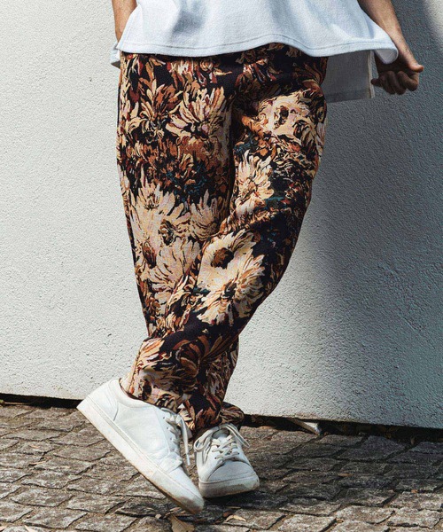 CAMBIO(カンビオ)の「mp14471- Botanical Gobelin Textile Wide Balloon Pants ワイドパンツ(S62526cmb)(その他パンツ・メンズ・グレー/オフホワイト/ブラック・L/M/S)」の3枚目の写真