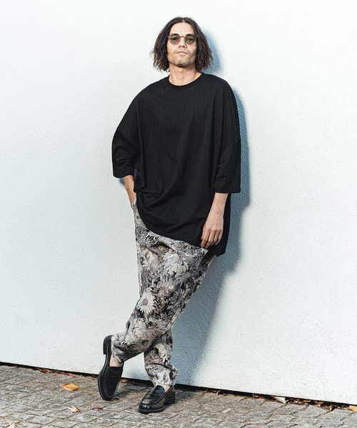 CAMBIO(カンビオ)の「mp14471- Botanical Gobelin Textile Wide Balloon Pants ワイドパンツ(S62526cmb)(その他パンツ・メンズ・グレー/オフホワイト/ブラック・L/M/S)」の4枚目の写真