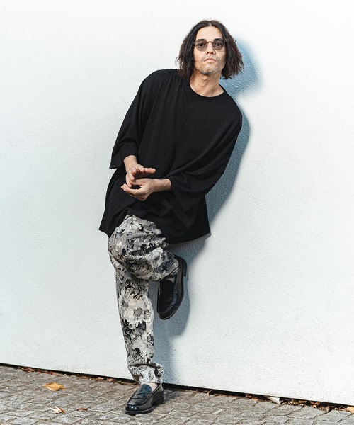 CAMBIO(カンビオ)の「mp14471- Botanical Gobelin Textile Wide Balloon Pants ワイドパンツ(S62526cmb)(その他パンツ・メンズ・グレー/オフホワイト/ブラック・L/M/S)」の5枚目の写真