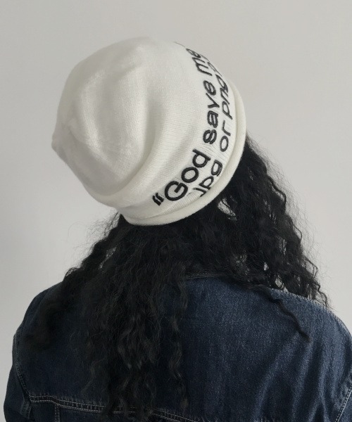 Bz/Y2K ロゴニットビーニー 平成ギャル(MA/EK488)（ニットキャップ