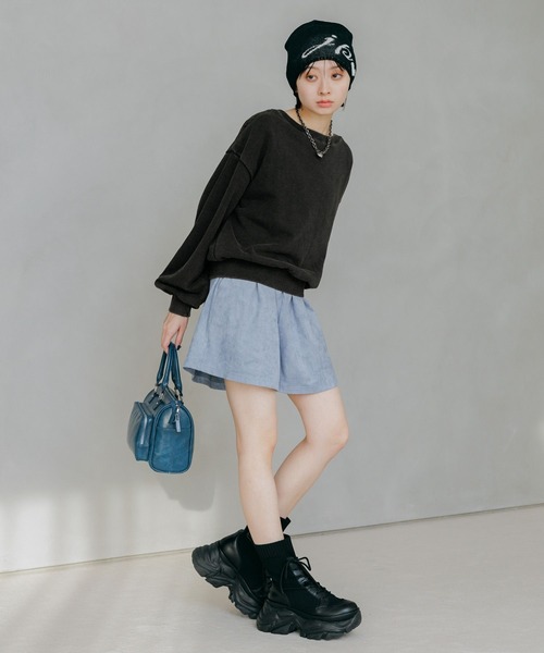 PAGEBOY（ページボーイ）の「2WAYネックスウェット（スウェット・レディース・オートミール/チャコールグレー/ブルー・FREE）」の6枚目の写真