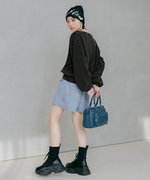 PAGEBOY（ページボーイ）の「2WAYネックスウェット（スウェット・レディース・オートミール/チャコールグレー/ブルー・FREE）」の7枚目の写真