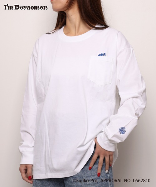Flowering(フラワーリング)の「I’M DORAEMON/ロングスリーブTシャツ(Tシャツ/カットソー・レディース・ホワイト・M/L/XL)」の3枚目の写真