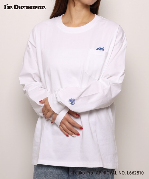 Flowering(フラワーリング)の「I’M DORAEMON/ロングスリーブTシャツ(Tシャツ/カットソー・レディース・ホワイト・M/L/XL)」の4枚目の写真