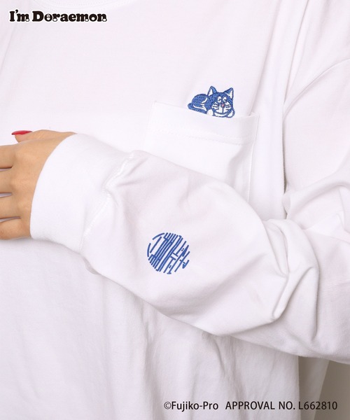 Flowering(フラワーリング)の「I’M DORAEMON/ロングスリーブTシャツ(Tシャツ/カットソー・レディース・ホワイト・M/L/XL)」の8枚目の写真
