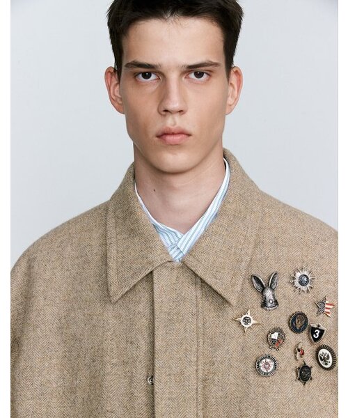HEUTE(ホイテ)の「HERRINGBONE BOMBER JACKET (BEIGE)(ブルゾン・メンズ・ベージュ・L)」の5枚目の写真