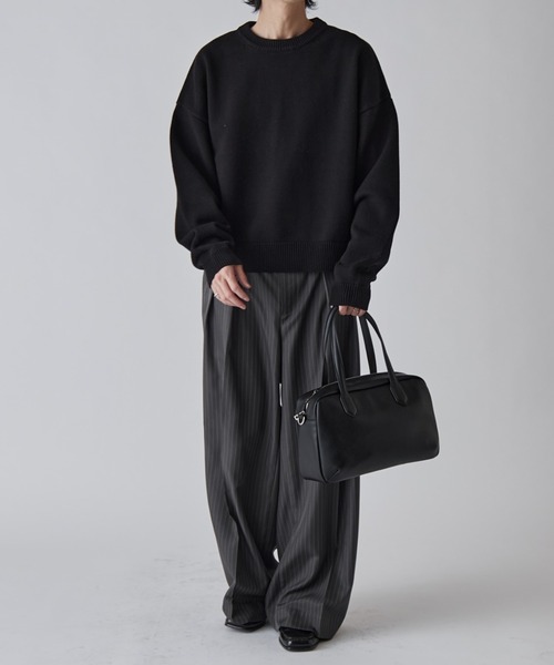 Lui's（ルイス）の「スムースボストンバッグ（ショルダーバッグ・メンズ・ブラック・FREE）」の5枚目の写真