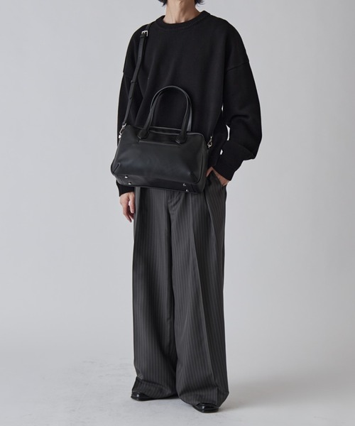 Lui's（ルイス）の「スムースボストンバッグ（ショルダーバッグ・メンズ・ブラック・FREE）」の6枚目の写真