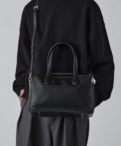 Lui's（ルイス）の「スムースボストンバッグ（ショルダーバッグ・メンズ・ブラック・FREE）」の7枚目の写真