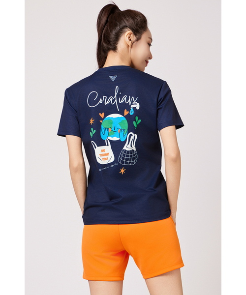 CORALIAN(コラリアン)の「デイリーソロナグラフィックラウンドTシャツレディースネイビー(Tシャツ/カットソー・レディース・その他・L/XL/XXL/XS/S/M)」の1枚目の写真