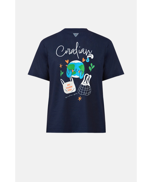 CORALIAN(コラリアン)の「デイリーソロナグラフィックラウンドTシャツレディースネイビー(Tシャツ/カットソー・レディース・その他・L/XL/XXL/XS/S/M)」の3枚目の写真