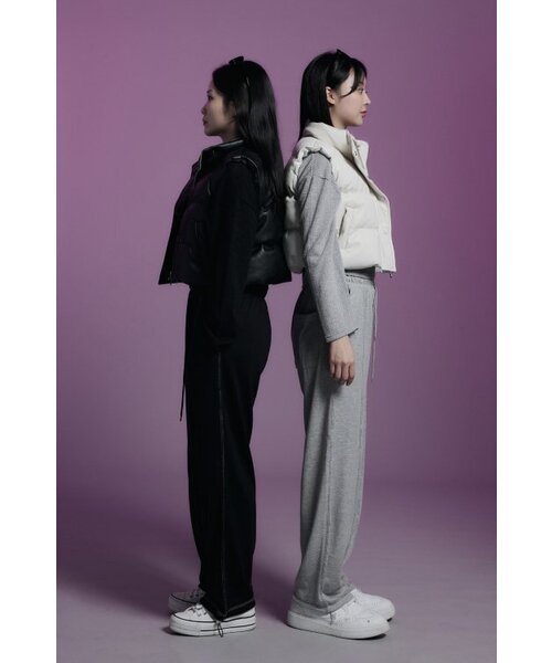 APOSTROPHE COMMA(アポストロフィコンマ)の「レザー クロップ パディング ベスト (アイボリー)(ダウンベスト・レディース・その他・LARGE/MEDIUM/SMALL)」の8枚目の写真