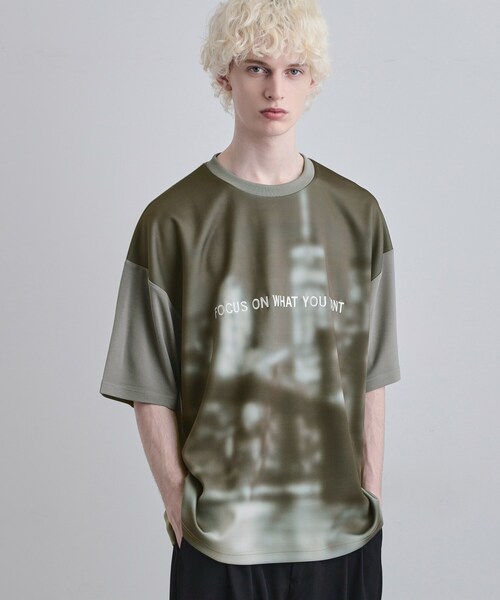 tk.TAKEO KIKUCHI（ティーケータケオキクチ）の「昇華転写ポンチカットソー（Tシャツ/カットソー・メンズ・ホワイト/グレー/ブラック・04/03/02）」の3枚目の写真