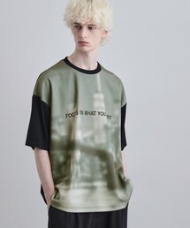 tk.TAKEO KIKUCHI（ティーケータケオキクチ）の「昇華転写ポンチカットソー（Tシャツ/カットソー）」