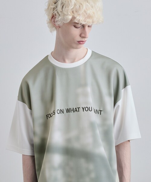 tk.TAKEO KIKUCHI（ティーケータケオキクチ）の「昇華転写ポンチカットソー（Tシャツ/カットソー・メンズ・ホワイト/グレー/ブラック・04/03/02）」の20枚目の写真