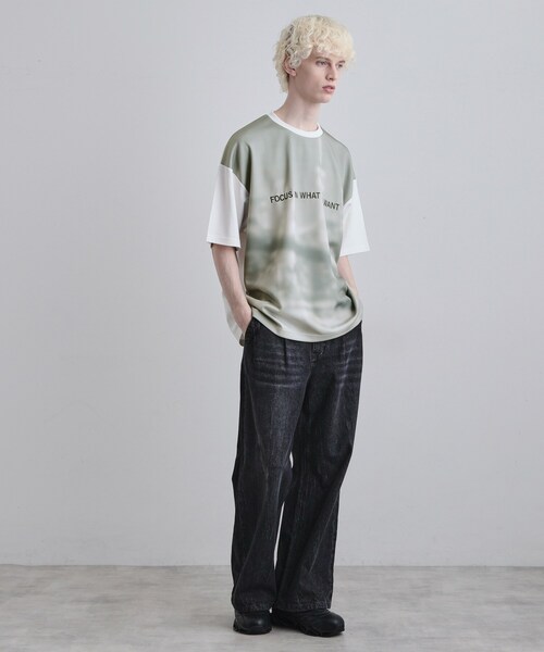 tk.TAKEO KIKUCHI（ティーケータケオキクチ）の「昇華転写ポンチカットソー（Tシャツ/カットソー・メンズ・ホワイト/グレー/ブラック・04/03/02）」の22枚目の写真