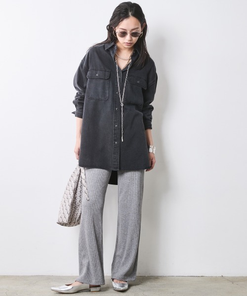 CHIC STYLE（シックスタイル）の「スパンテレコスリムパンツ＜大きいサイズ有＞シックスタイル（その他パンツ・レディース・ブラック/杢グレー・M/L/LL/3L/4L/5L）」の6枚目の写真