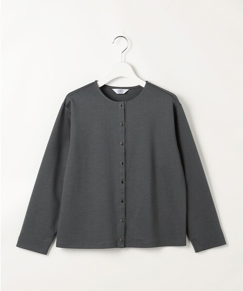 J.PRESS(ジェイプレス)の「【冷房対策に】40Gポンチ クルーネック カーディガン(Tシャツ/カットソー・レディース・グレー系/ネイビー系/ベージュ系・T13/T15)」の14枚目の写真