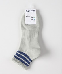Right-on（ライトオン）の「【BASIC SOCKS】ラインリブ クウォーターソックス (吸汗速乾 / 抗菌防臭 / クッション性)（ソックス/靴下）」