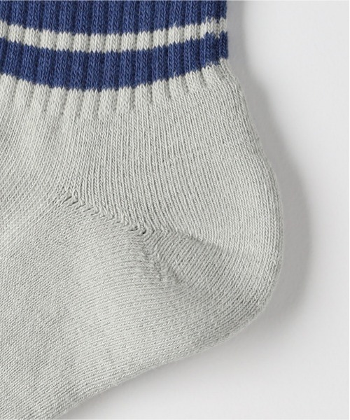 Right-on（ライトオン）の「【BASIC SOCKS】ラインリブ クウォーターソックス (吸汗速乾 / 抗菌防臭 / クッション性)（ソックス/靴下・メンズ・パープル/ピンク/グリーン/ホワイト/グレー・フリー）」の12枚目の写真