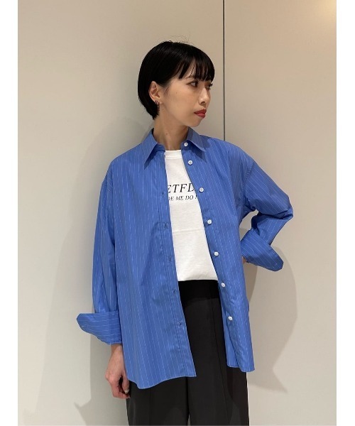 ESTNATION(エストネーション)の「ESTNATION / バックオープンビッグシャツ(シャツ/ブラウス・レディース・ブルーグラス/オフホワイト・38/36)」の14枚目の写真