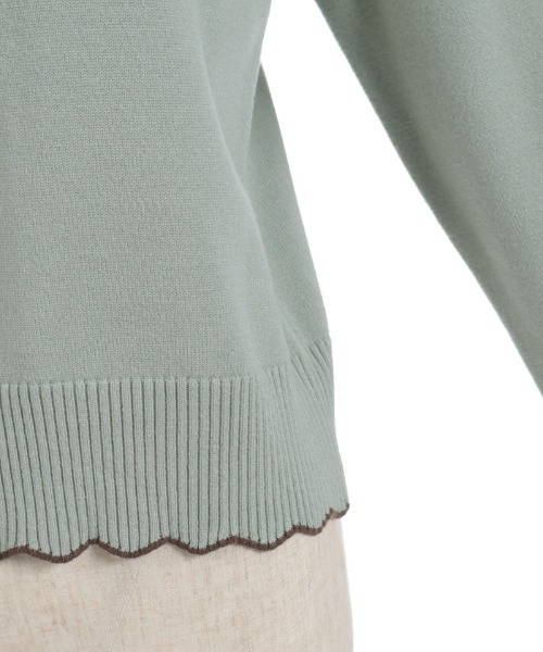 axes femme（アクシーズファム）の「ハート釦バイカラーニットプルオーバー（ニット/セーター・レディース・ピンク/ミント/キナリ・FREE）」の14枚目の写真