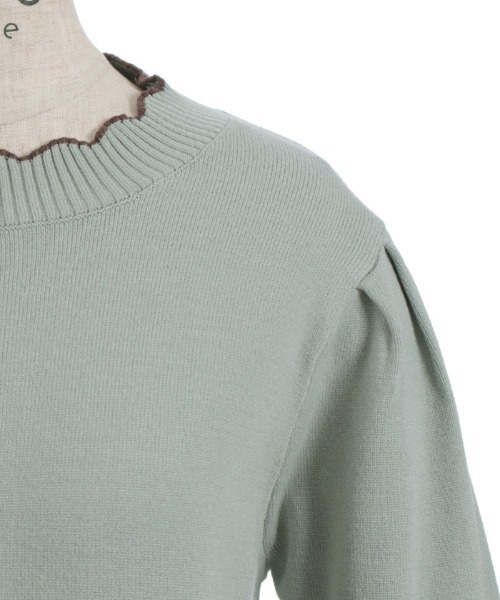 axes femme（アクシーズファム）の「ハート釦バイカラーニットプルオーバー（ニット/セーター・レディース・ピンク/ミント/キナリ・FREE）」の15枚目の写真