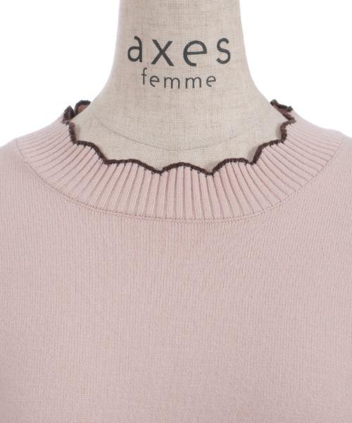 axes femme(アクシーズファム)の「ハート釦バイカラーニットプルオーバー(ニット/セーター・レディース・ピンク/ミント/キナリ・FREE)」の18枚目の写真