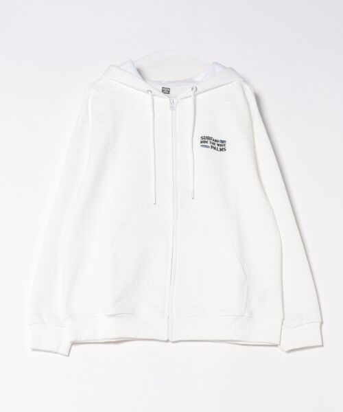 Kahiko(カヒコ)の「【Kahiko】SURF&Palms ジェイMEN'Sジップアップパーカー(パーカー・メンズ・ホワイト/ベージュ/ネイビー/グレー/グリーン・FREE)」の2枚目の写真