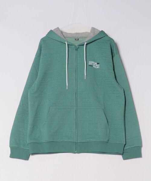 Kahiko(カヒコ)の「【Kahiko】SURF&Palms ジェイMEN'Sジップアップパーカー(パーカー・メンズ・ホワイト/ベージュ/ネイビー/グレー/グリーン・FREE)」の4枚目の写真