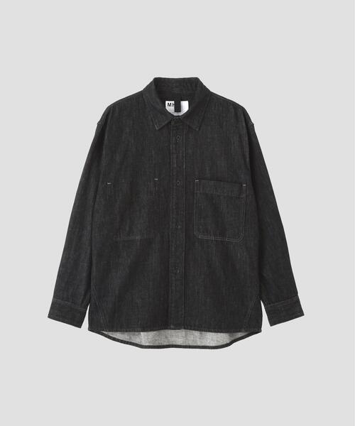 MHL.（エムエイチエル）の「CANTON BLACK LIGHT DENIM（シャツ/ブラウス・メンズ・ブラック・40/38）」の5枚目の写真