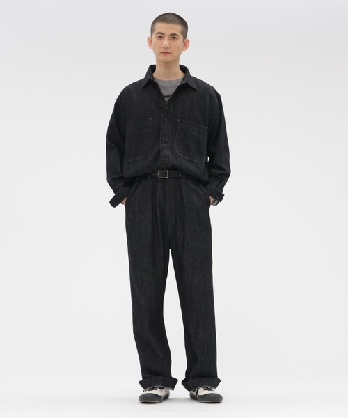 MHL.（エムエイチエル）の「CANTON BLACK LIGHT DENIM（シャツ/ブラウス・メンズ・ブラック・40/38）」の4枚目の写真