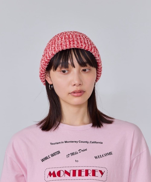 OVERRIDE（オーバーライド）の「OVERRIDE  REC 2WAY LOOSE BEANIE SG / オーバーライド（ニットキャップ/ビーニー・レディース・イエロー/グリーン/レッド/ブラック・57~59cm）」の4枚目の写真