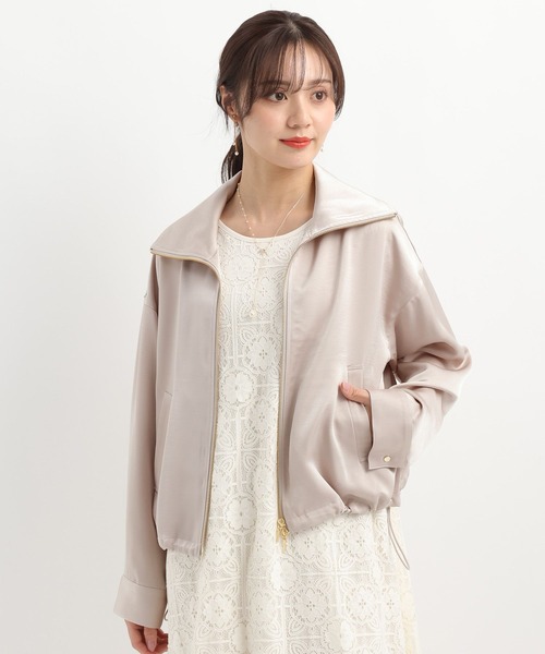 Andemiu（アンデミュウ）の「サテンブルゾン643040（ブルゾン・レディース・ネイビー/グレイッシュベージュ・FREE）」の12枚目の写真