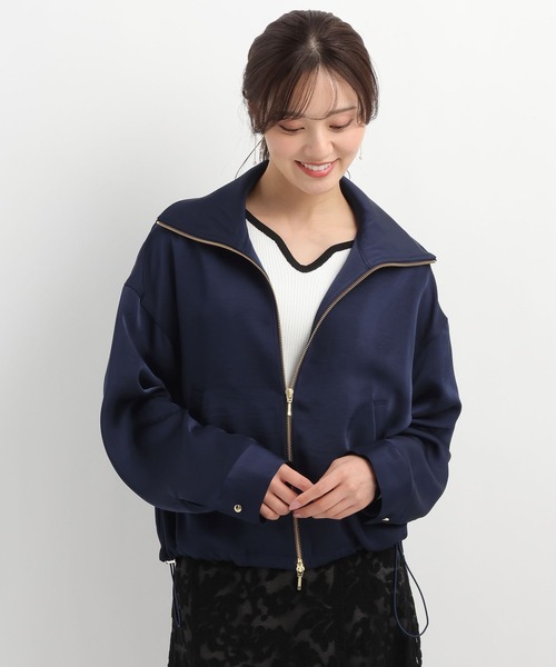 Andemiu（アンデミュウ）の「サテンブルゾン643040（ブルゾン・レディース・ネイビー/グレイッシュベージュ・FREE）」の13枚目の写真