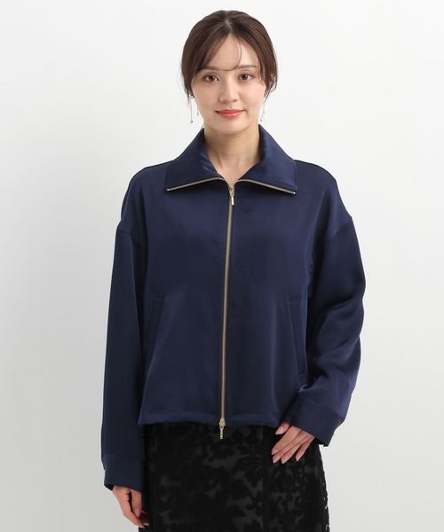 Andemiu（アンデミュウ）の「サテンブルゾン643040（ブルゾン・レディース・ネイビー/グレイッシュベージュ・FREE）」の14枚目の写真