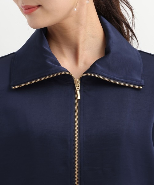 Andemiu（アンデミュウ）の「サテンブルゾン643040（ブルゾン・レディース・ネイビー/グレイッシュベージュ・FREE）」の18枚目の写真