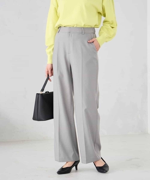 a.v.v（アーヴェヴェ）の「［支持率NO.1/イージーケア/ストレッチ］スッキリ見えストレートパンツ（その他パンツ・レディース・ライトグレー/ネイビー/ライトピンク/アイボリー/ブラック・36/38/42/40/34）」の4枚目の写真