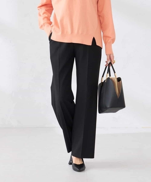 a.v.v（アーヴェヴェ）の「［支持率NO.1/イージーケア/ストレッチ］スッキリ見えストレートパンツ（その他パンツ・レディース・ライトグレー/ネイビー/ライトピンク/アイボリー/ブラック・36/38/42/40/34）」の3枚目の写真