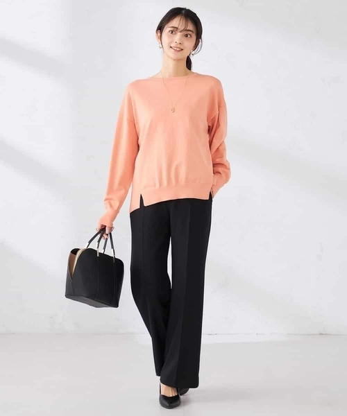 a.v.v（アーヴェヴェ）の「［支持率NO.1/イージーケア/ストレッチ］スッキリ見えストレートパンツ（その他パンツ・レディース・ライトグレー/ネイビー/ライトピンク/アイボリー/ブラック・36/38/42/40/34）」の8枚目の写真