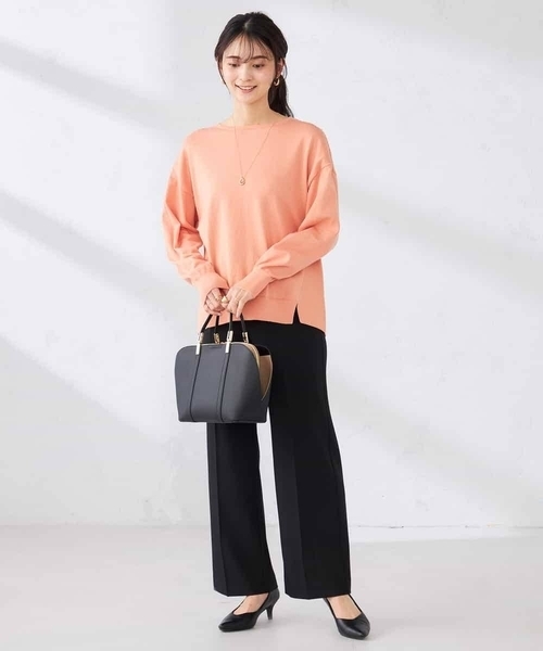 a.v.v（アーヴェヴェ）の「［支持率NO.1/イージーケア/ストレッチ］スッキリ見えストレートパンツ（その他パンツ・レディース・ライトグレー/ネイビー/ライトピンク/アイボリー/ブラック・36/38/42/40/34）」の9枚目の写真