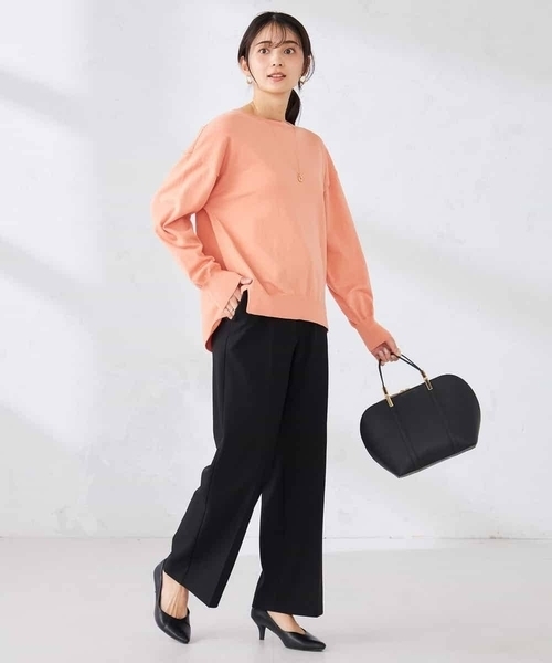 a.v.v（アーヴェヴェ）の「［支持率NO.1/イージーケア/ストレッチ］スッキリ見えストレートパンツ（その他パンツ・レディース・ライトグレー/ネイビー/ライトピンク/アイボリー/ブラック・36/38/42/40/34）」の11枚目の写真