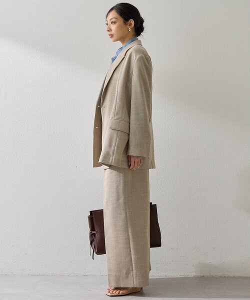 Whim Gazette（ウィムガゼット）の「リネンライクワイドパンツ（その他パンツ・レディース・ブラック/ベージュ・38/36）」の22枚目の写真