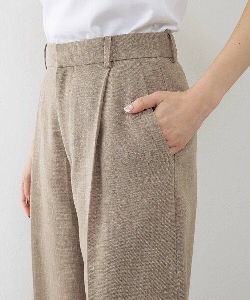 Whim Gazette（ウィムガゼット）の「リネンライクワイドパンツ（その他パンツ・レディース・ブラック/ベージュ・38/36）」の7枚目の写真