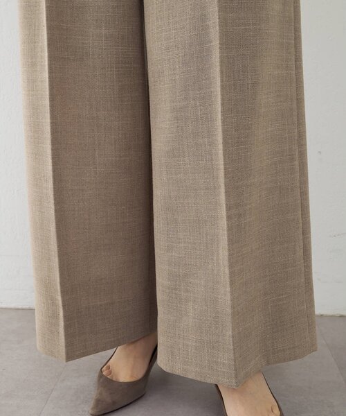 Whim Gazette（ウィムガゼット）の「リネンライクワイドパンツ（その他パンツ・レディース・ブラック/ベージュ・38/36）」の9枚目の写真
